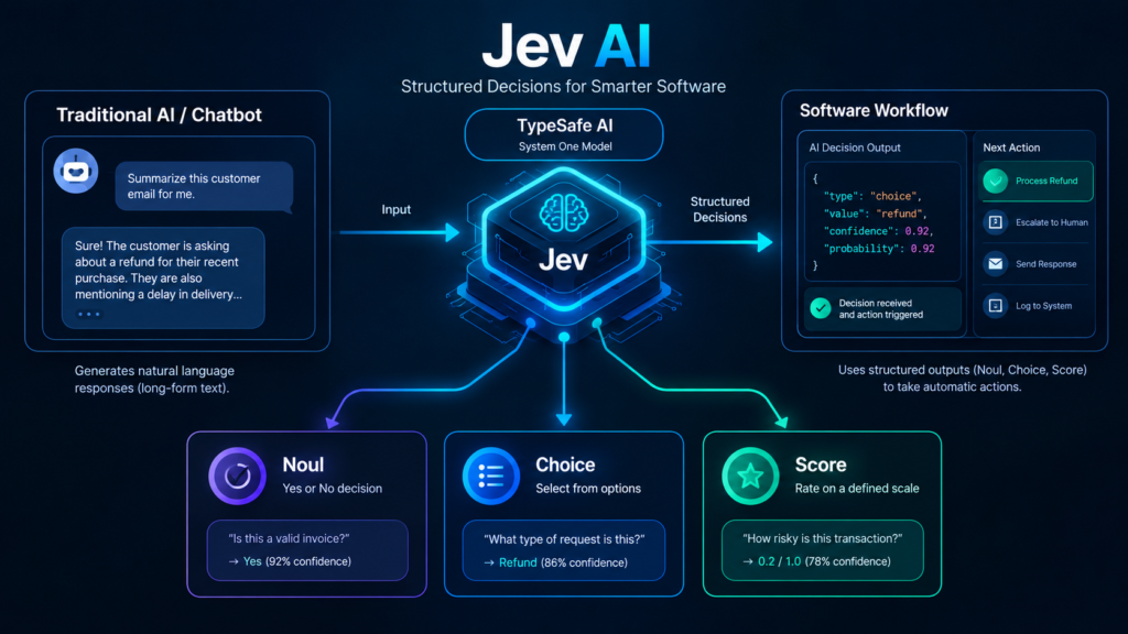 Jev AI TypeSafe structured decision model
